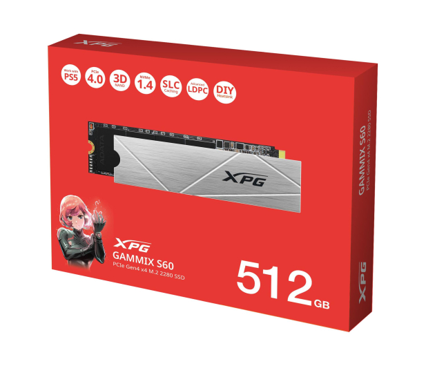 ADATA XPG S60 BLADE 512GB M.2 PCIe 4.0 AGAMMIXS60-512G-CS - 1221738 - zdjęcie 6